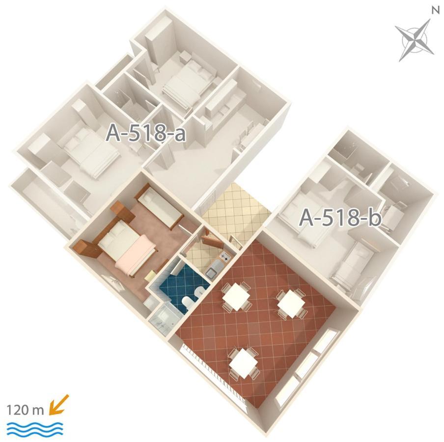 Apartments By The Sea Podgora, Makarska - 518 Екстер'єр фото