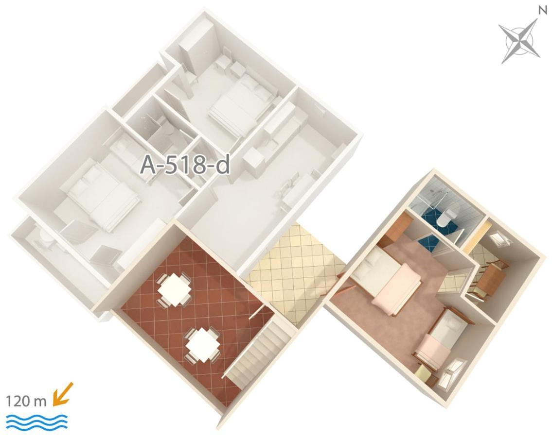 Apartments By The Sea Podgora, Makarska - 518 Екстер'єр фото